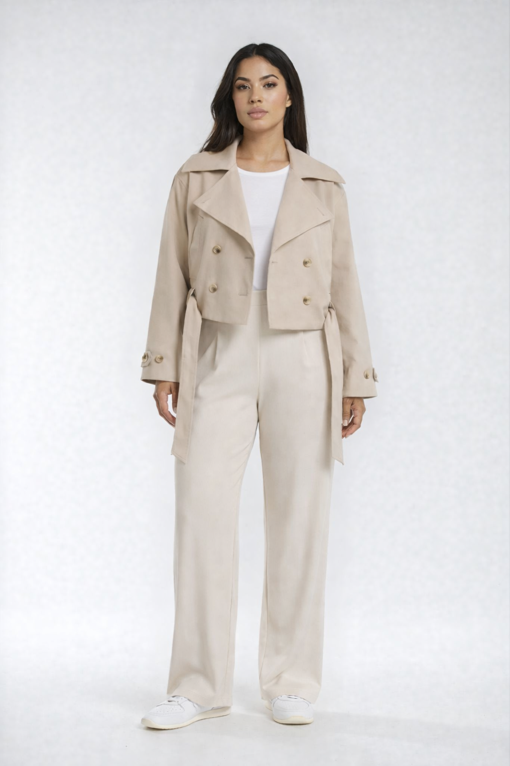 Luxeflow - Elevated Wide Leg Sweatpants Trouser Pants Ivory
